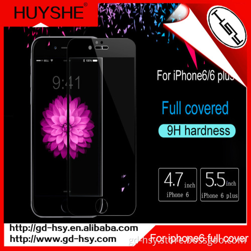HUYSHE 2d full cover tempered glass for iphone6 6s screen protector with acrylic board